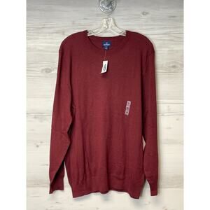 Old Navy Mens Sweater‎ Size XL Red Crew Neck Long Sleeve Lightweight Pullover